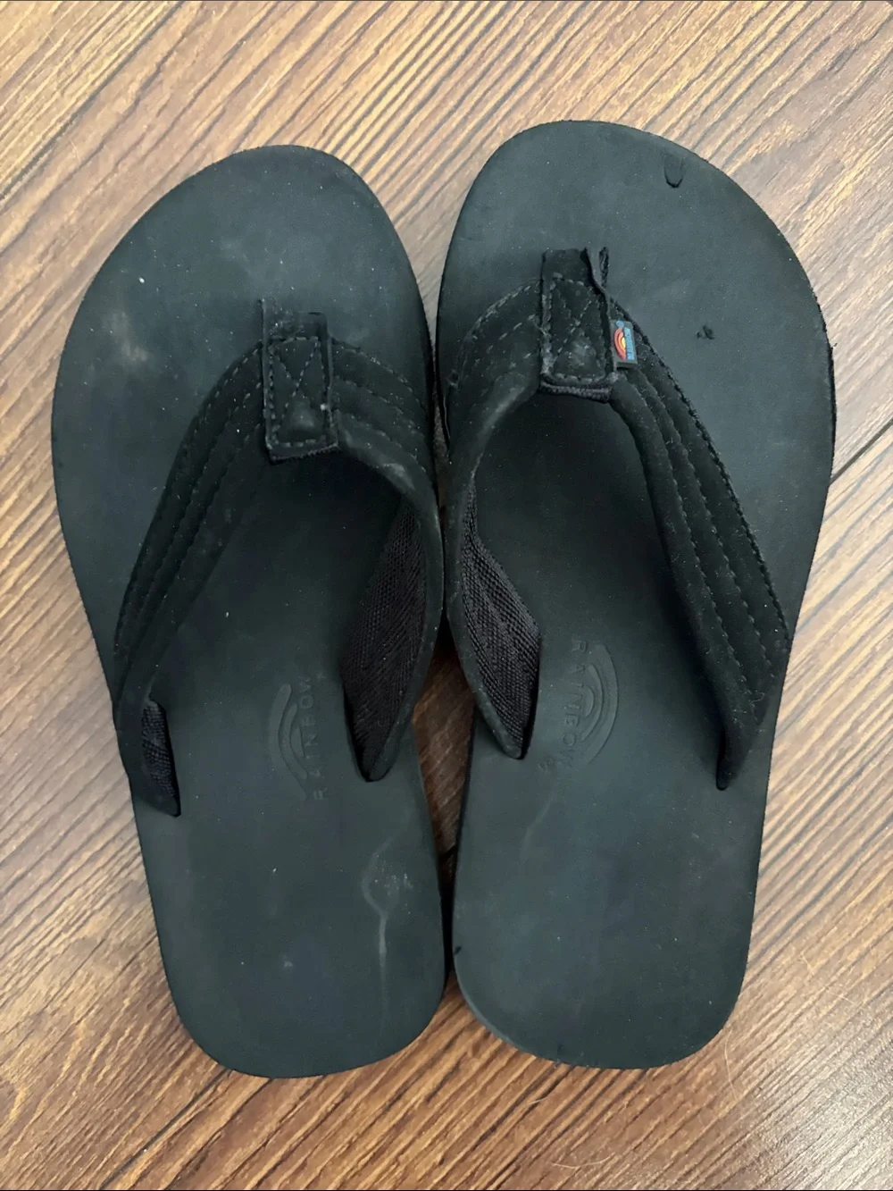 Rainbow Kids Black Flip Flop Sandals